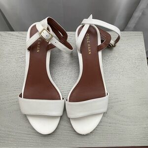 Cole Haan Open Toe Wedge Sandal White Size 5B NWOT